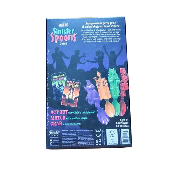 Funko Disney Villains Sinister Spoons Party Game for 4-8 Players Ages 7+ - Picture 2 of 5